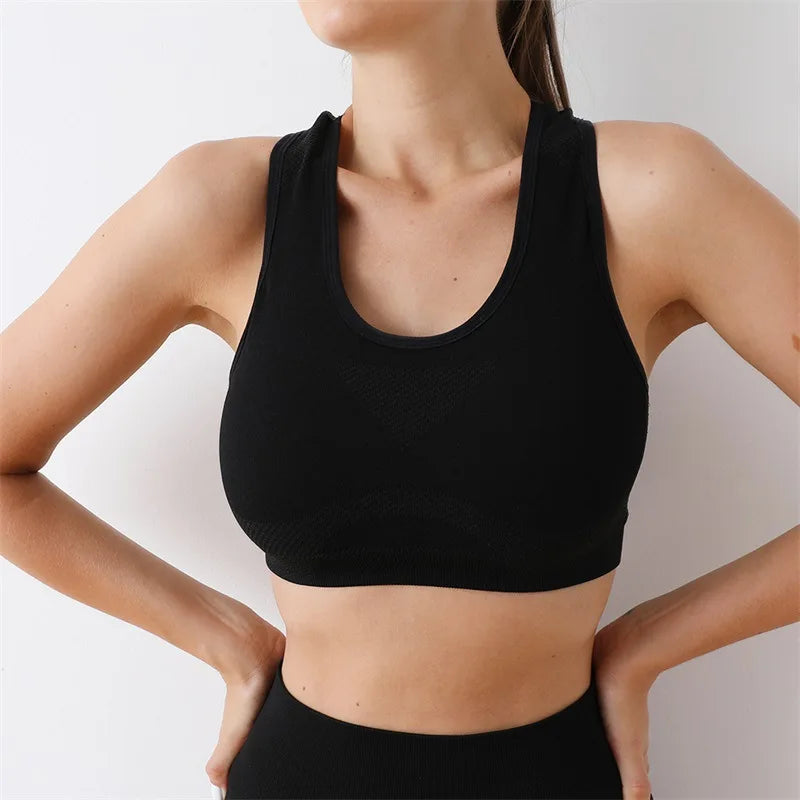 Women Sports Bra Top Push Up Fitness Yoga Bra Underwear Sport Tops For Women Breathable Running Vest Gym Wear