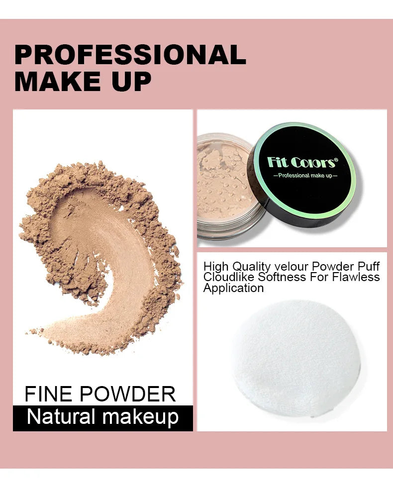 Makeup Sunscreen Loose Powder Oil-control Face Setting Powder Matte Finish Powder Fixed Makeup Brighten Foundation Base Cosmetic