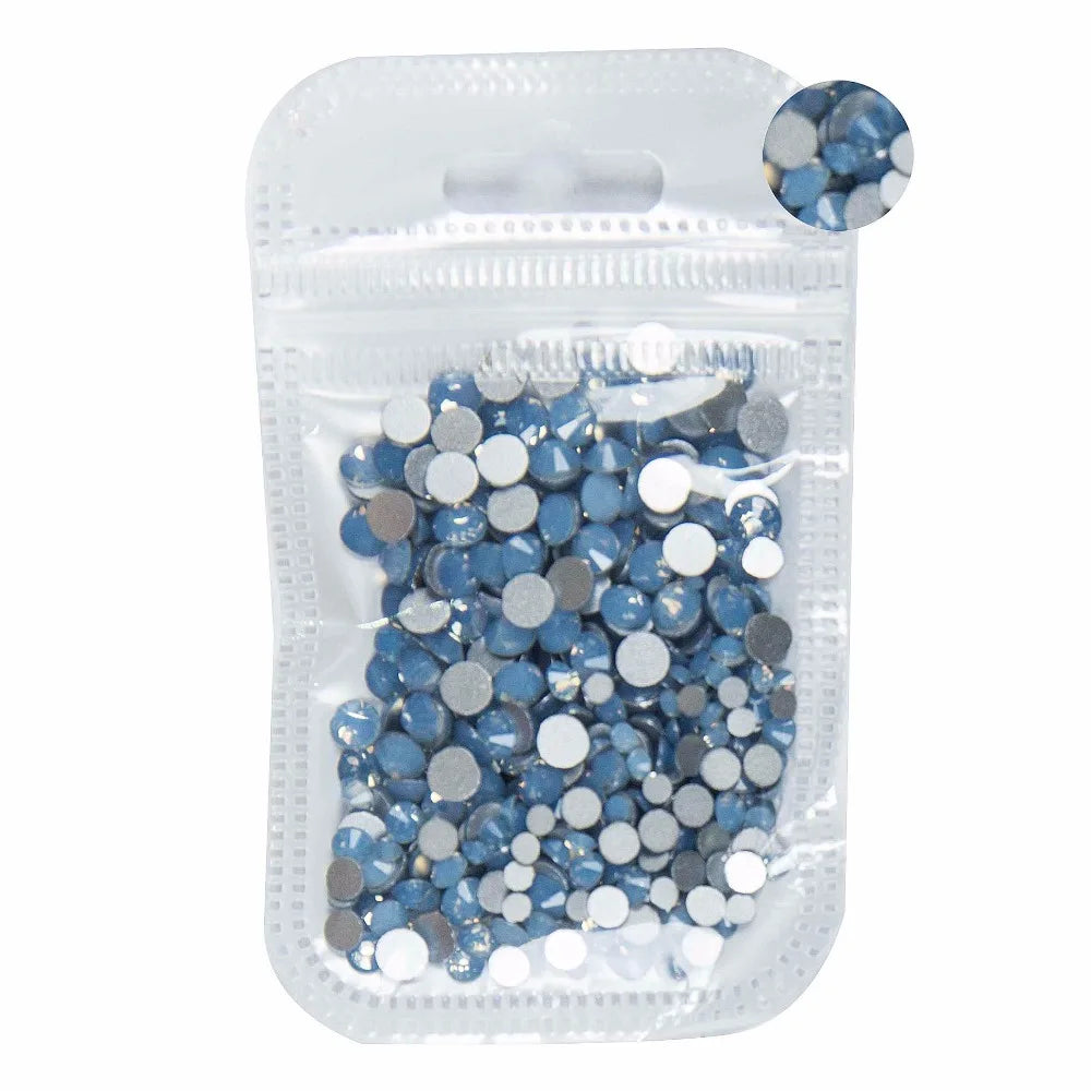 350pcs 5Gram Mixed Sizes ss3-ss30 Blue/Green/Pink/White Opal 3D Crystal Nails Art Rhinestone,Flatback Glass Nail art Decoration