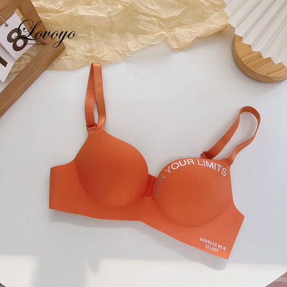 Fashion Women Seamless Bra Sexy Push Up Bralette Underwear Wireless Female Lingerie Letter Pattern Bras Three Quarters