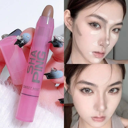 3D Facial Shaping Contour Pen Cream Makeup Highlight Stick High Gloss Brightening Natural Nose Shadow Repair Facial Flatness