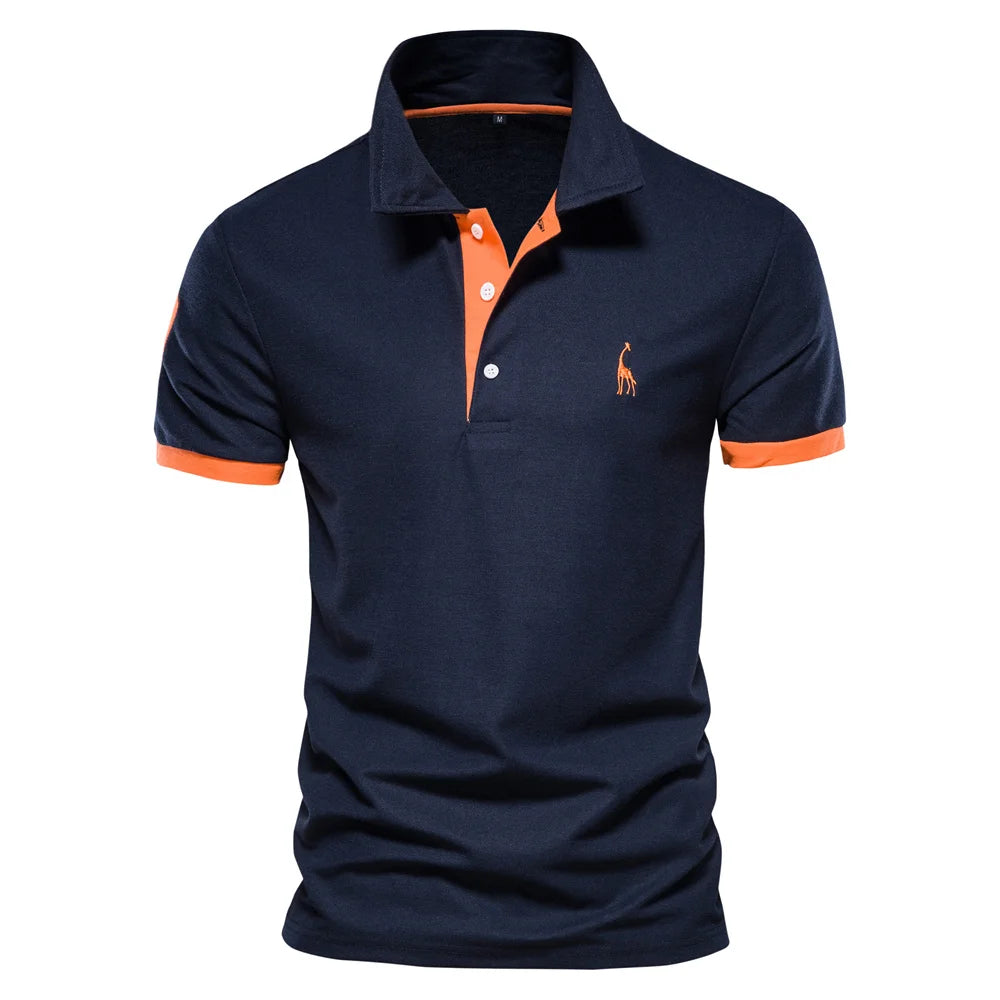 AIOPESON Embroidery 35% Cotton Polo Shirts for Men Casual Solid Color Slim Fit Mens Polos New Summer Fashion Brand Men Clothing