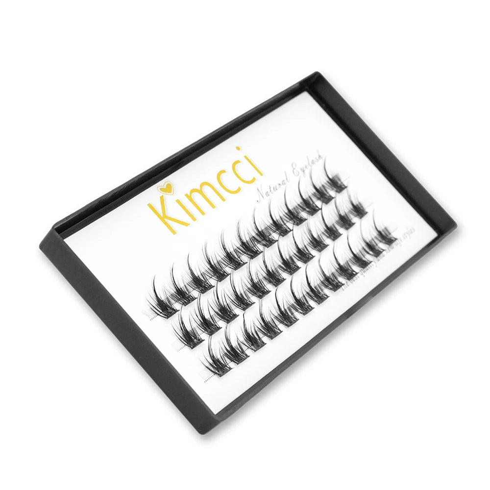 Kimcci 36 Segmented False Bundles Eyelashes Bundles Natural 3D Russian Volume Faux Eyelashes Individual Mink Eyelash Extension