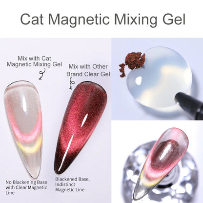 30ml Cat Magnetic Mixing Gel Nail Polish Soak Off UV LED for Magnet Pigment Dust Mirror Nail Powder Manicure NailDecoration Tool