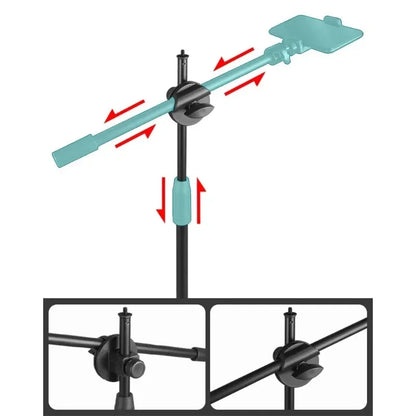 Horizontal Tripod for Phone Smartphone Table Overhead Tripe Stand for Mobile Cellphone Filming Photography Articulated Arm