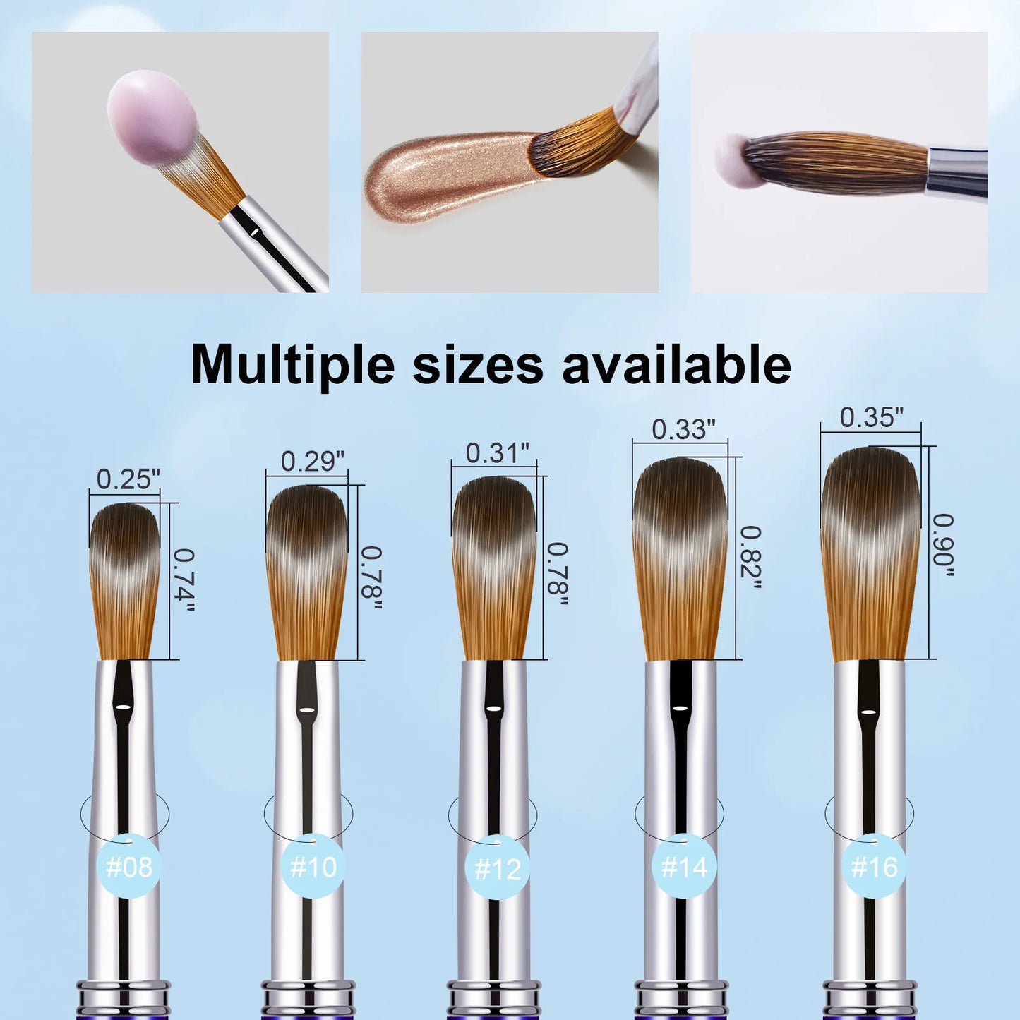 100% Kolinsky Nail Brush for Manicure Gel Brush for Nail Art Brush Acrylic Liquid Powder Carving Gel Brush Liner Drawing Pen