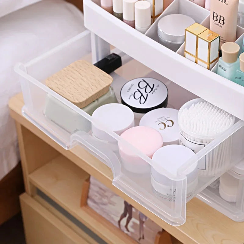 Make Up Case Jewelry Container Box Makeup Organizer Drawers Plastic Cosmetic Storage Box Makeup Brush Holder Organizers