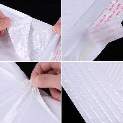 50/10Pcs Bubble Envelopes White Foam Shipping Bags Poly Bubble Mailers Pad Self Seal Packing Bags for Magazine 11cm 15cm 23cm