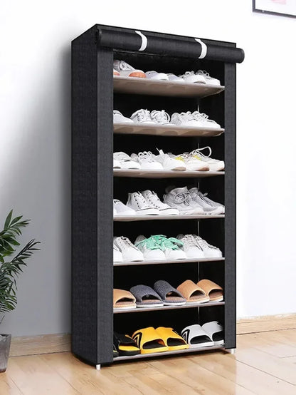 Dustproof Shoe Storage Rack Organizer Multilayer Nonwoven Shoes Storage Cabinet Home Hallway Space-saving Cabinets Shoe Shelf