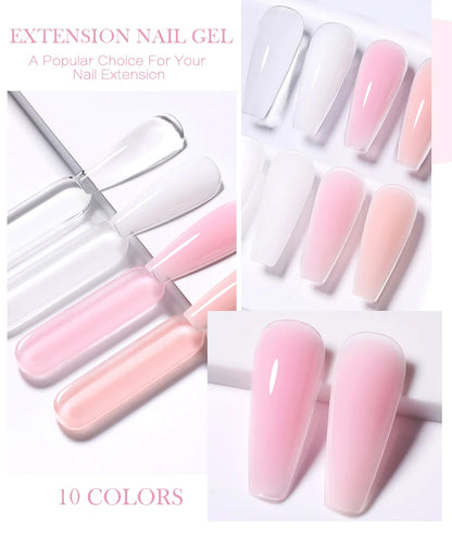 BORN PRETTY 60/30ml Hard Jelly Extension Nail Gel Polish French Nails Nude Pink White Clear Nail Supplies Gel for extension