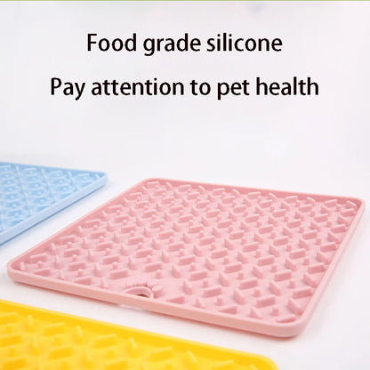 Pet Placemat Silicone Pets Eating Slowly Food Pad Cat Slow Feeding Mat Dog Lick Mats  Cats Dogs Feeding Supplies