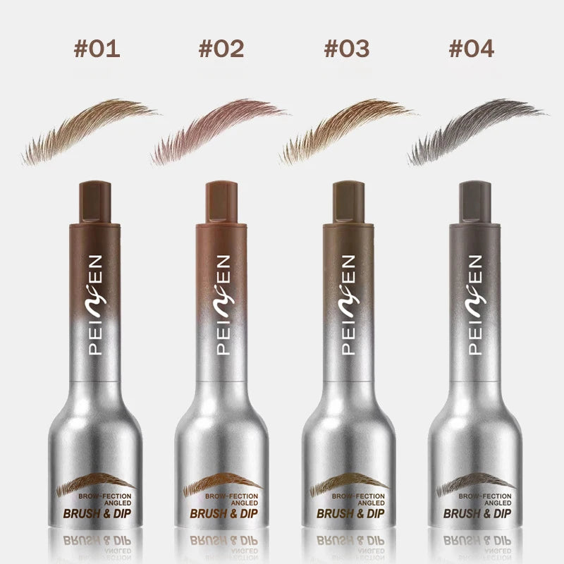 4-Colors Eyebrow Hairline Pencil Natural Wild Eyebrow Velvet Three-dimensional Dye Eyebrow Tatoo Tint Gel Large Brush Head