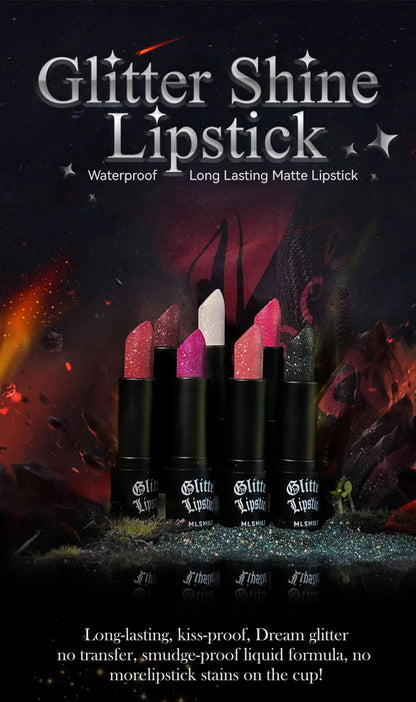 Diamond Lipstick Matte Glitter Lip Tint Balm Waterproof Long Lasting Pearl Shine Lip Gloss White Shimmer Sexy Lip Makeup