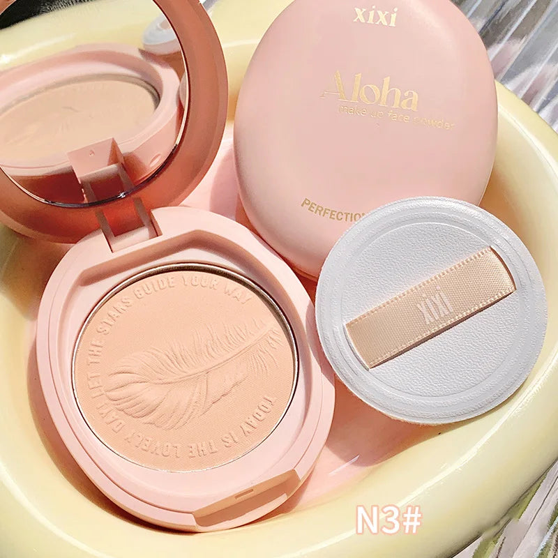 Face Powder Oil-control 24 Hours Long Lasting Waterproof Matte Pressed Powder Poreless Concealer Makeup Setting Compact Powder