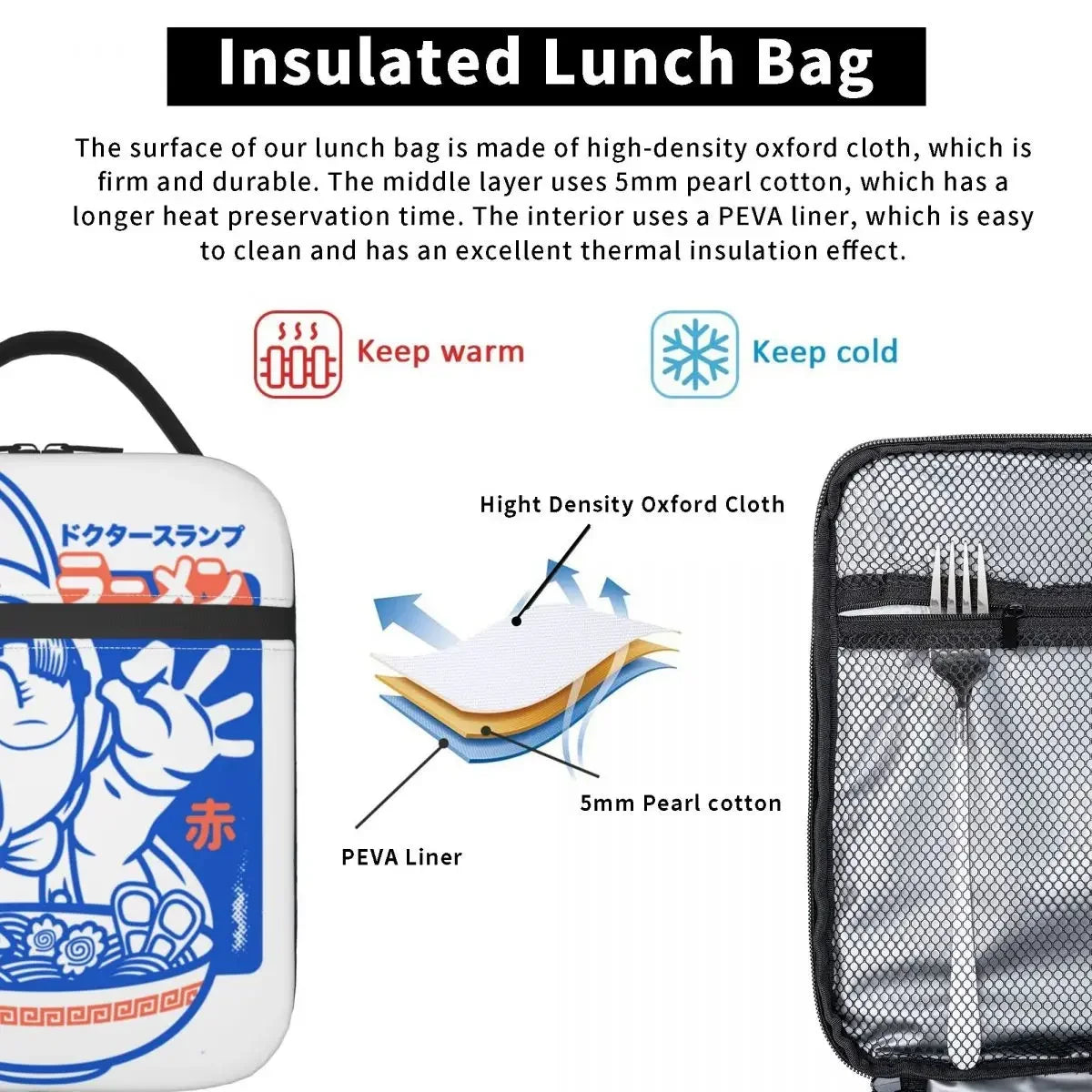 Arale From Dr Slump Thermal Insulated Lunch Bags Work Portable Box for Lunch Thermal Cooler Lunch Box