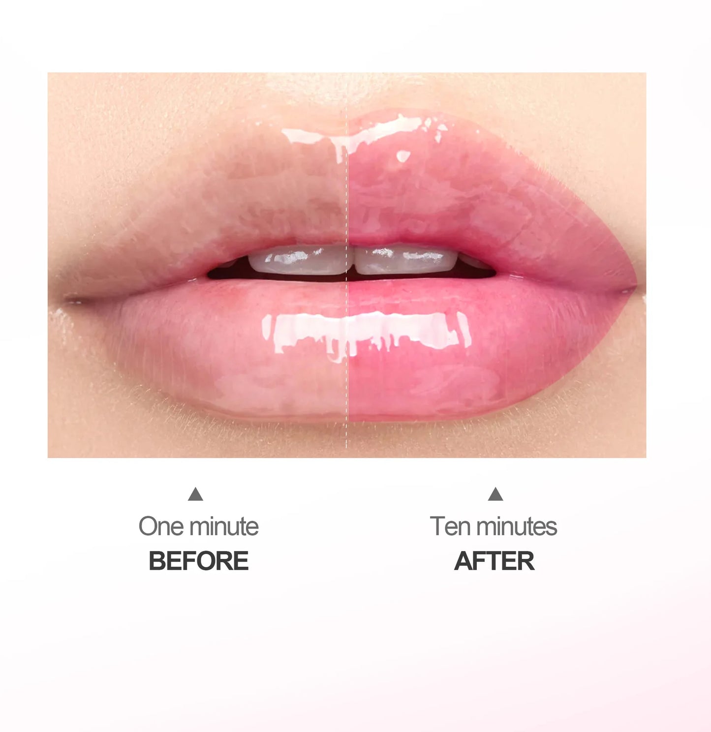 Color Changing Lip Gloss Pearlescent Glassy Lip Oil Natural Pink Moisturizing Lip Balm Reduce Lip Lines Jelly Plump Lips Care