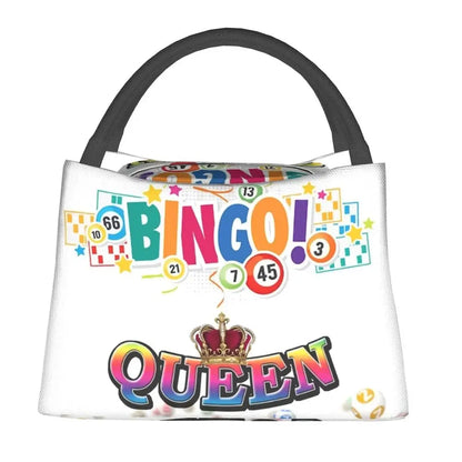 I Love Bingo Game Insulated Lunch Bags for School Office Waterproof Cooler Thermal Lunch Box Women lunchbag