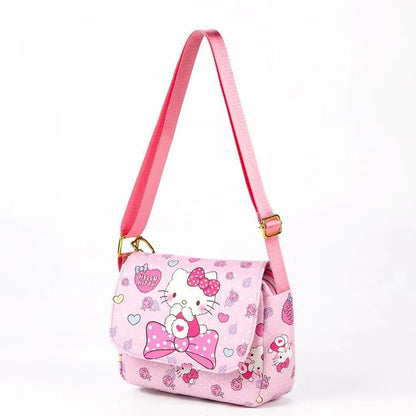 Kawaii Sanrio Hello Kitty Cartoon Anime Kuromi My Melody Messenger Bag Toy Cute Coin Purse Shoulder Bag Toy Girls Handbags