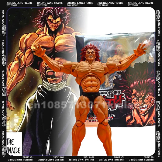 18cm Storm Toy Son Of Ogre Baki Anime Figures Yujiro Hanma Action Figure Statue Collection Figurine Model Doll Toy Birthday Gift