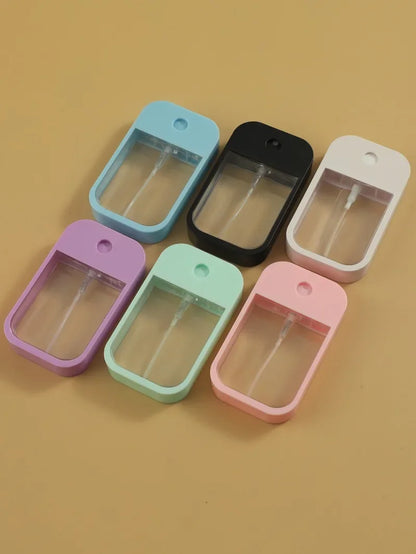 New 45ml 6 Color Portable Refillable Hand Sanitizer Alcohol Bottles Mini Card Spray Bottle Travel Sub-bottling Cosmetics Press