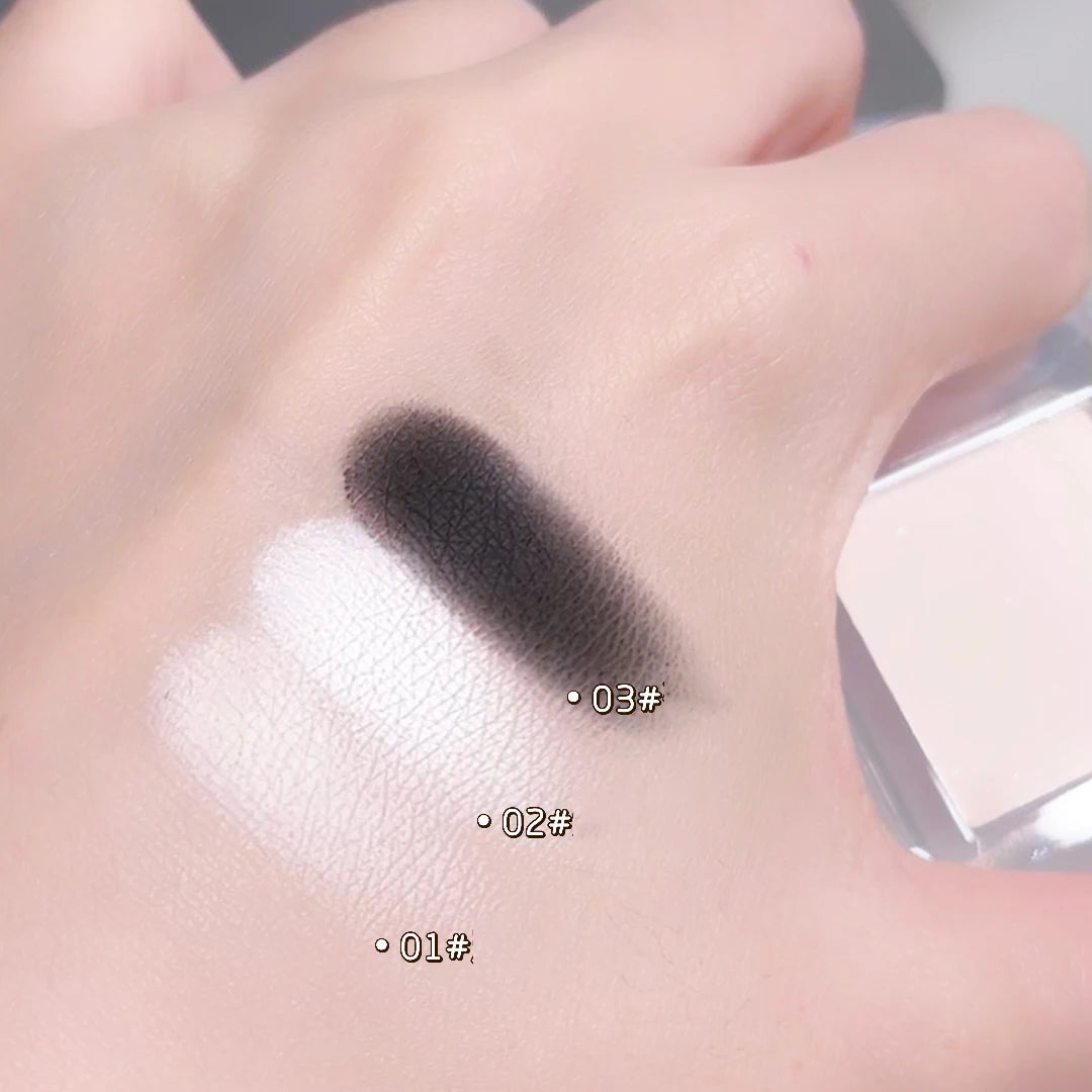 Monochrome Matte White Eyeshadow Primer Makeup Lasting Smooth Easy To Wear Naturally Brighten Silkworm Eye Shadow Palette