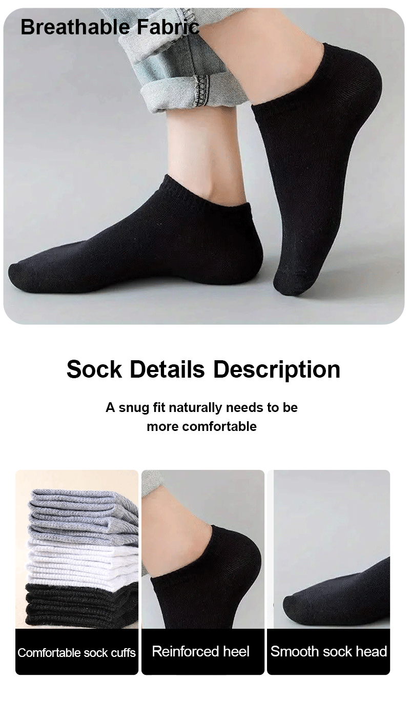 12 Pairs Men Solid Color Boat Socks Comfortable Breathable High-Quality Business Low Tube Socks Casual Men Slippers Ground Socks