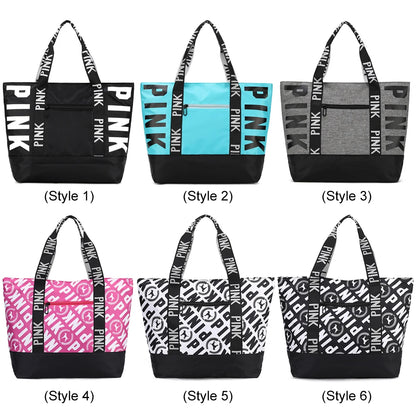 Women Overnight Luggage Bag Large Capacity Casual Shoulder Tote Zipper Closure Handbag Storage Bag Lightweight for Gym Workout