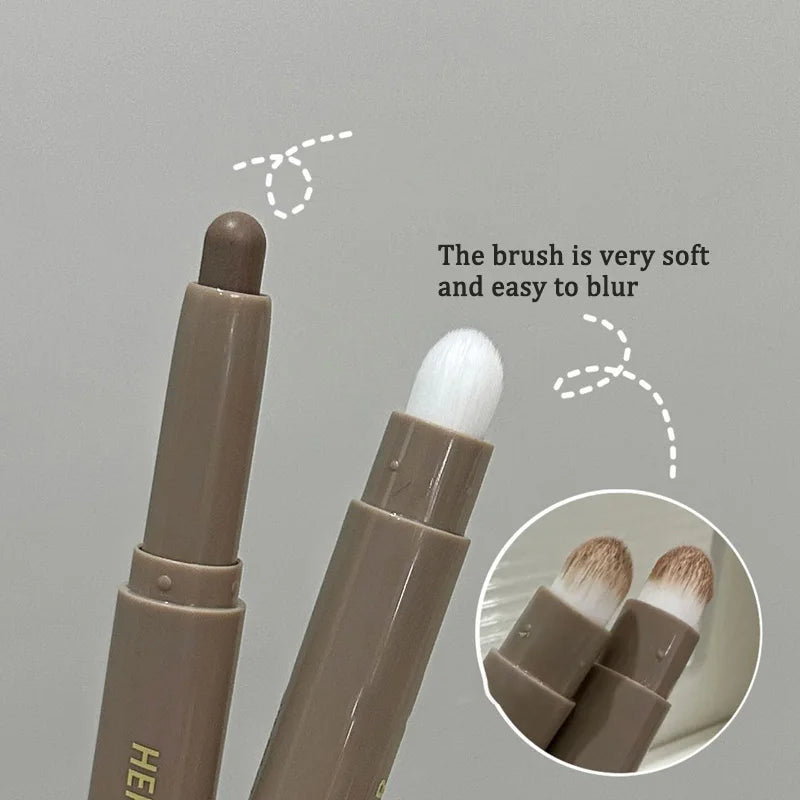 Nose Shadow Bronzers Contouring Makeup Pen Natural Grey Brown Three-dimensional Face Matte Shadow Cream Contour With Brush