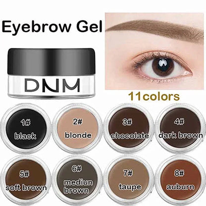 11 Colors Eyebrow Enhancers Makeup Waterproof 3D Natural Eye Brow Pomade Eyebrow Gel Caramel Brown Professional Makeup