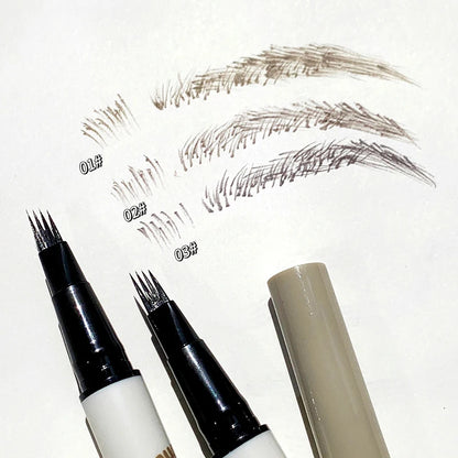 Four Claw Water Eyebrow Pen Natural Smooth Clear Roots 4 Point Head Liquid Eye Brow Liner Pencil Waterproof Eye Makeup Cosmetic