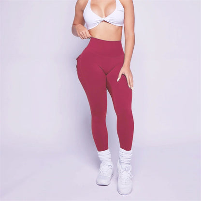 Pchee Bum Leggings 2023 Women High Waist Tights Pants Peach Hips with Pockets Women Workout Gym Leggings Yoga Pants