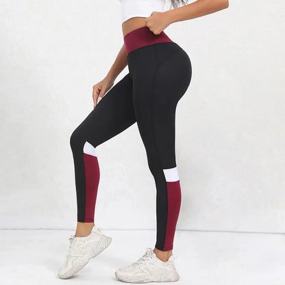 Colorblocked High Waist Yoga Pants Leggings for Women Tummy Control Workout Leggings for Women