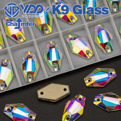 VDD Chamfer AAAAA Top Quality K9 Glass Sew On Rhinestones Sewing Crystal AB Flatback Stone For Clothes Accessories Wedding Dress