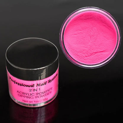 1oz Neon Fluorescent Dip Powder Pigment Nude Pink Acrylic Powder Dipping Powder Nail Supplies For Professionals