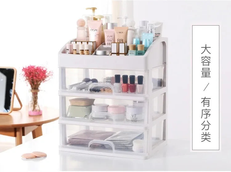 Make Up Case Jewelry Container Box Makeup Organizer Drawers Plastic Cosmetic Storage Box Makeup Brush Holder Organizers