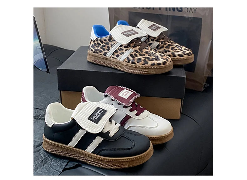 Brand Hot Fashion Leopard Shoes Women's Sneakers 2024 Trend Platform Skateboard Sneakers Woman Luxury Shoes zapatillas de mujer