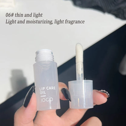 Transparent Lip Oil Glass Lip Gloss Fragrance Non-sticky Moisturizes Lip Tint Lip Plumper Lip Care Serum Primer Big Brush Head