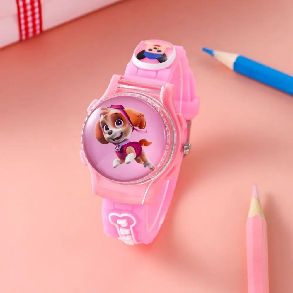 Cute Paw Patrol Watch Cartoon Figure Skye Chase Marshall Everest Children's Electronic Digital Waterproof Watches Kids Toy Gifts