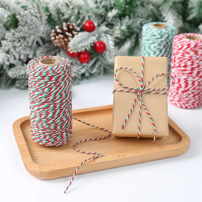 Christmas Wrapping String Rope Merry Christmas Decoration For Home 2024 Navidad Natal Noel Gift Box Packaging Rope New Year 2025