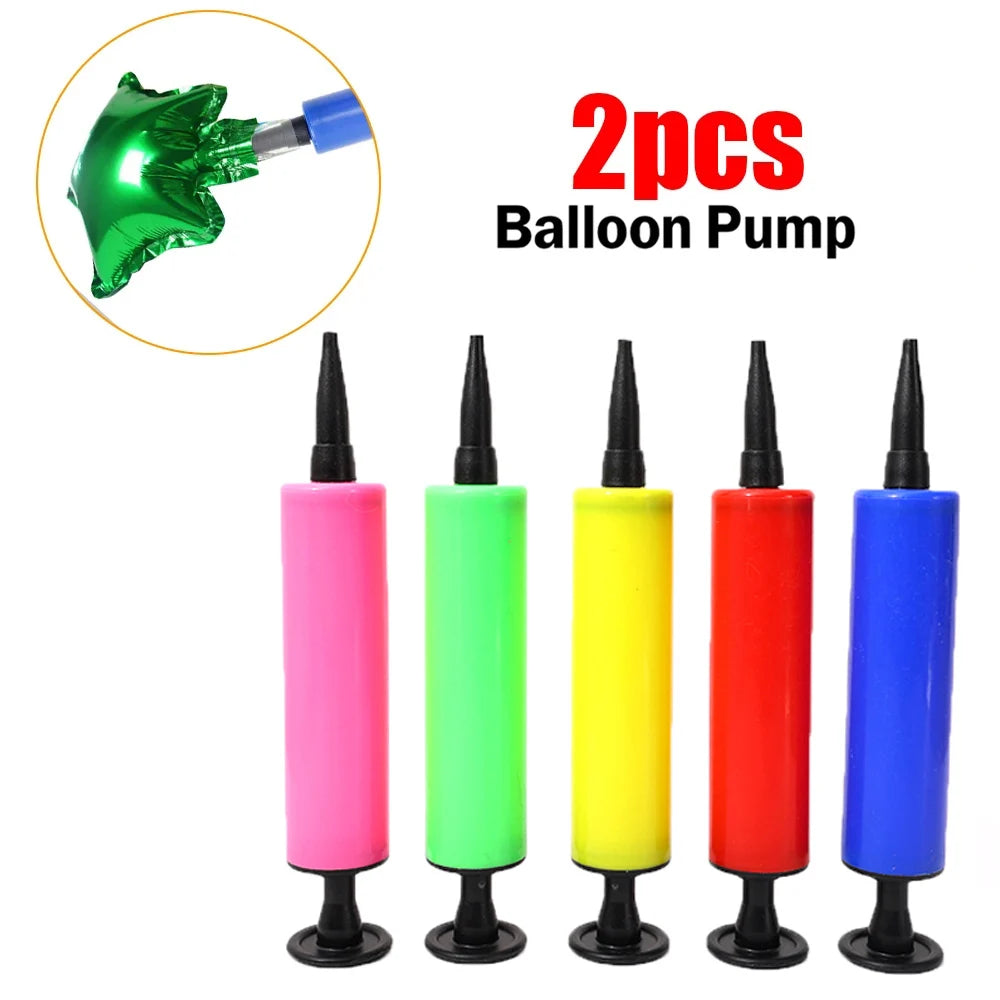 Balloon Inflater Air Pump Hand Push Plastic Balloon Pump Balloon Accessories Birthday Party Wedding Supplies Randomly Color