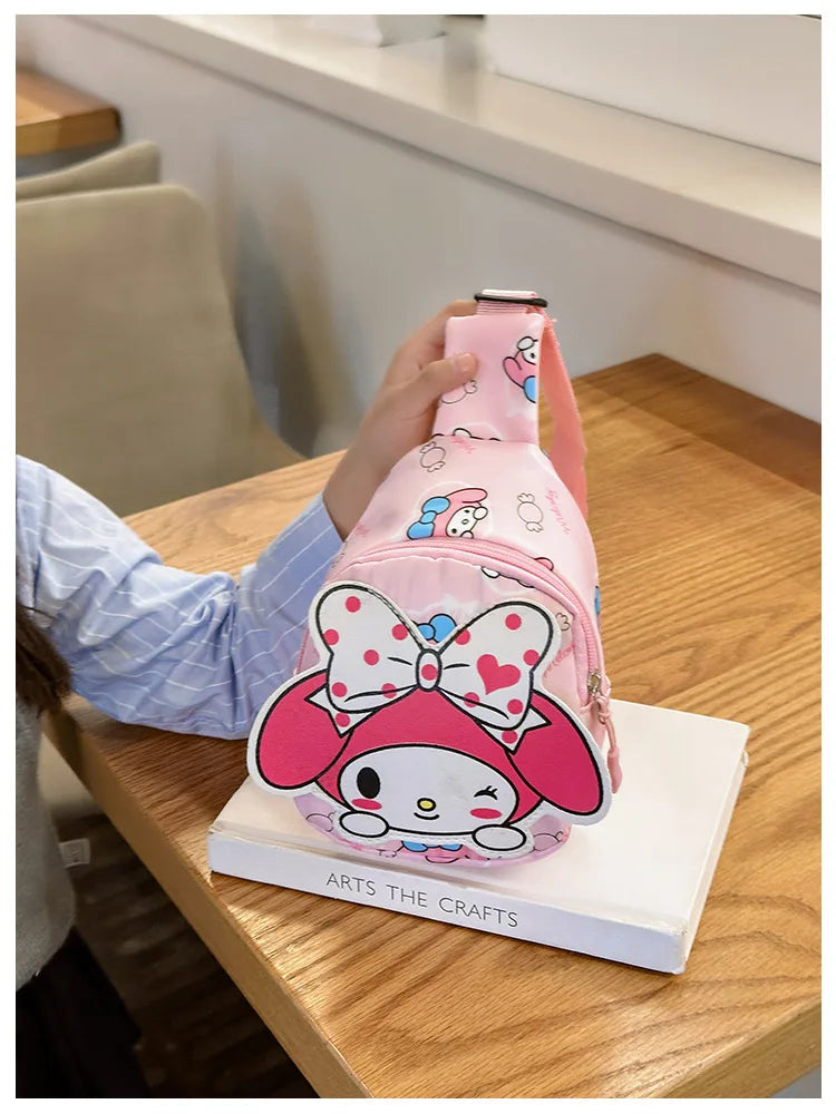 Sanrio Tide Children's Backpack Cartoon Cute Male and Girls Crossbody Shoulder Bag South Korea Ultra Light Children's chest bag