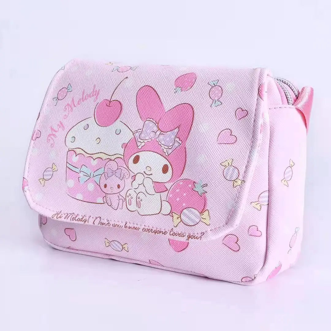 Kawaii Sanrio Hello Kitty Cartoon Anime Kuromi My Melody Messenger Bag Toy Cute Coin Purse Shoulder Bag Toy Girls Handbags