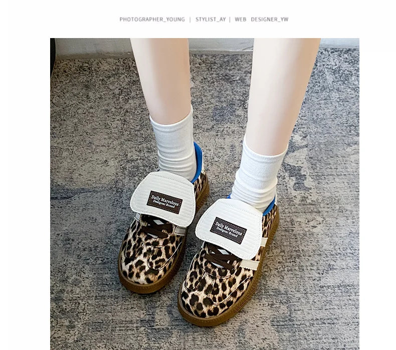 Brand Hot Fashion Leopard Shoes Women's Sneakers 2024 Trend Platform Skateboard Sneakers Woman Luxury Shoes zapatillas de mujer