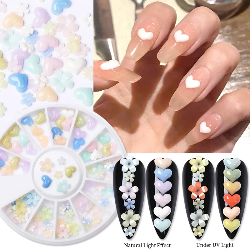 PICT YOU 3D Sharp-Bottom Opal Nail Rhinestone Glitter Small Irregular Beads Stone Manicuring Nail Art Decoration In Wheel Tools