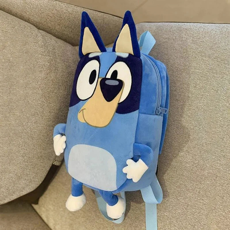 Bluey Anime Figures Kindergarten Kids Schoolbag Cartoon Bingo Plush Family Backpack Picnic Travel Photo Snack Bag Children Gifts