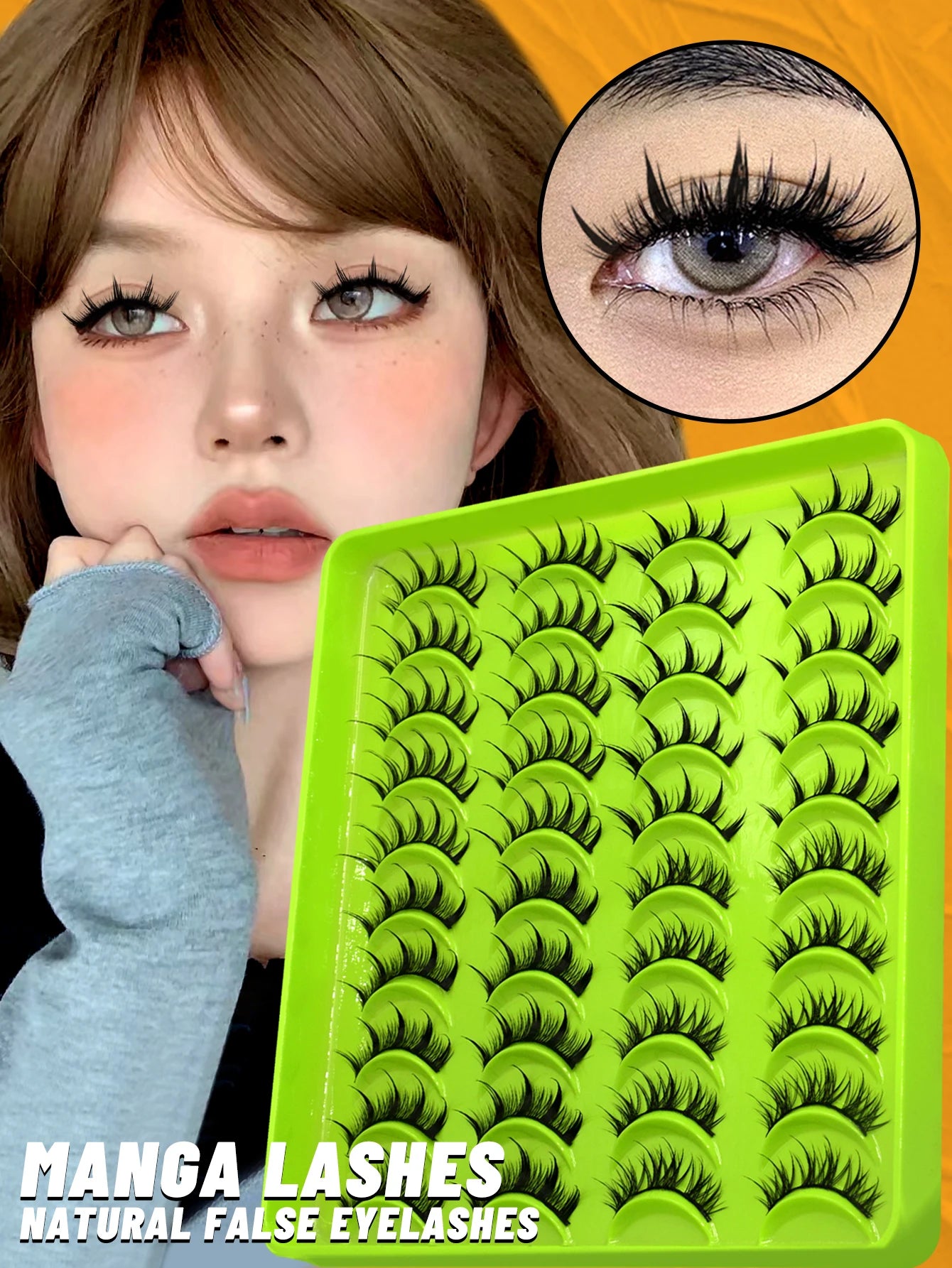 GROINNEYA Eyelashes 3D Mink Lashes Fluffy Soft Wispy Natural Cross Lash Extension Reusable Fake Lashes Mink False Eyelashes