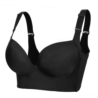 Push Up Bra for Women Deep Cup Hide Licensed Lingerie 34-50 Plus Size Bra Bralette Black Sexy Bra Underwear Women Backless Bra