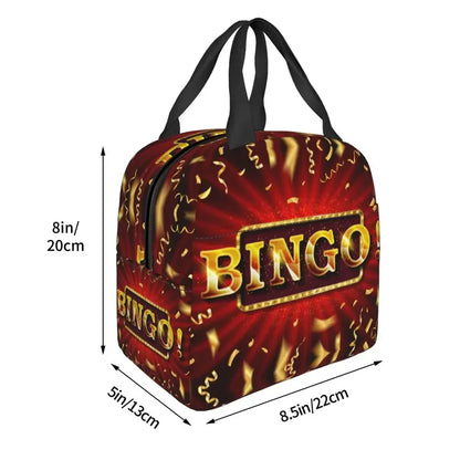 Hot Game Bingo Lunch Bag Leakproof Cooler Thermal Insulated Lunch Box For Women Kids School Beach Camping Travel Food Tote Bags