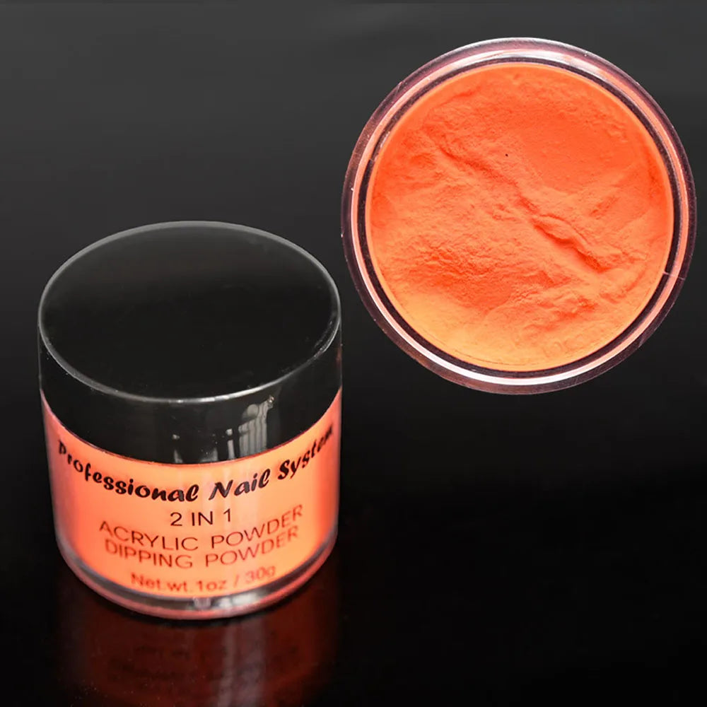 1oz Neon Fluorescent Dip Powder Pigment Nude Pink Acrylic Powder Dipping Powder Nail Supplies For Professionals