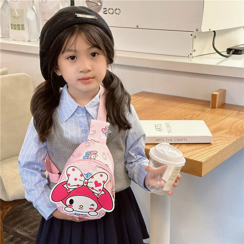 Sanrio Tide Children's Backpack Cartoon Cute Male and Girls Crossbody Shoulder Bag South Korea Ultra Light Children's chest bag